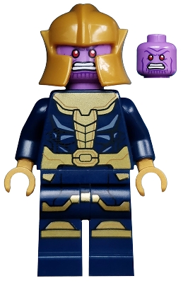Thanos - Dark Blue Legs Printed, Dark Blue Arms, Pearl Gold Helmet
Komplett i god stand.