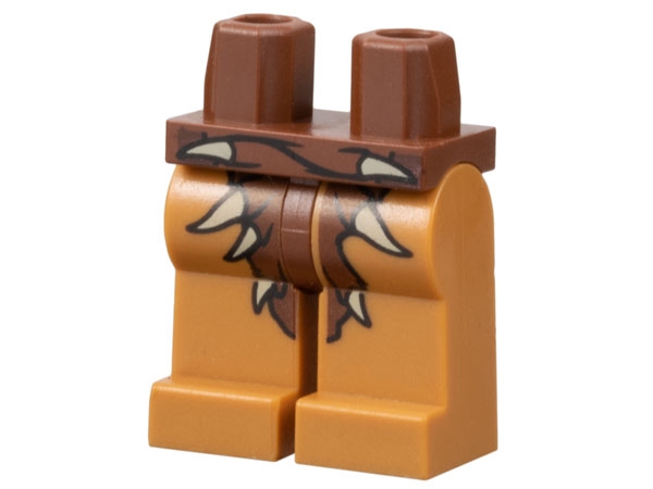 Hips and Medium Nougat Legs with Reddish Brown Loincloth and White Spikes Pattern
I god stand.