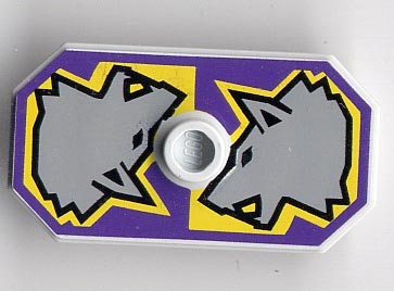 Minifigure, Shield Octagonal Long with Stud with Knights Kingdom Danju Wolf Pattern (Printed Version)
I god stand.