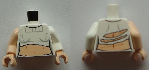 Torso SW Female Torn Shirt Pattern / White Arm Left / Light Nougat Arm Right / Light Nougat Hands
I god stand.