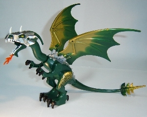 Dragon, Fantasy Era, Dark Green Head with Armor
Komplett i god stand.