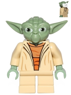 Yoda (Clone Wars, White Hair, Torso with Back Printing)
Komplett i god stand.
