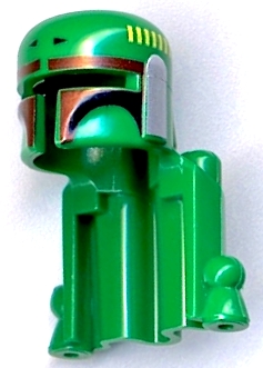 Minifigure, Headgear Helmet SW Rocket Pack with Boba Fett Colors, Dark Brown Highlights Pattern
I god stand.