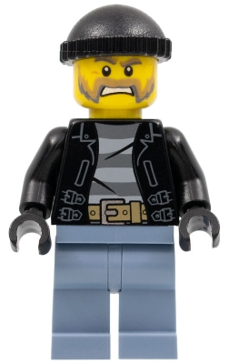 Police - City Bandit Male with Brown and Gray Beard, Black Knit Cap
Komplett i god stand.