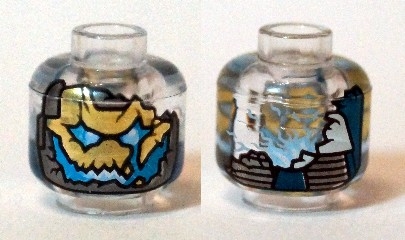 Minifigure, Head Alien Gold, Pearl Dark Gray and Dark Azure Face, Damage on Back Pattern (Ultron MK1)
I god stand.