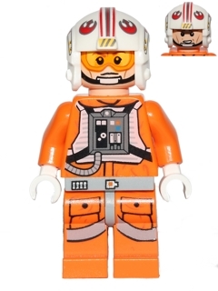 Luke Skywalker (Pilot, Printed Legs, Cheek Lines)
Komplett i god stand.