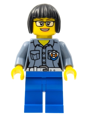Coast Guard City - Female Station Manager, Short Black Hair with Glasses
Komplett i god stand.