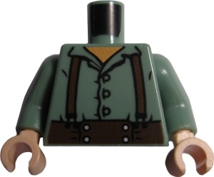 Torso LotR Button Shirt with Brown Suspenders Pattern (Frodo) / Sand Green Arms / Light Nougat Hands
I god stand.