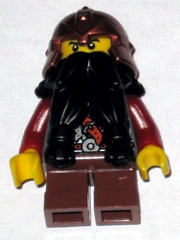 Fantasy Era - Dwarf, Black Beard, Copper Helmet with Studded Bands, Dark Red Arms
Komplett i god stand.