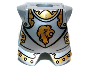 Minifigure Armor Breastplate with Leg Protection with Kingdoms Lion Head Pattern
I god stand.