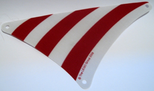 Cloth Sail Triangular 17 x 20 with Red Stripes Pattern
I god stand.