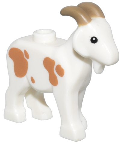 Goat with Black Eyes, Dark Tan Horns and Medium Nougat Spots Pattern
I god stand.