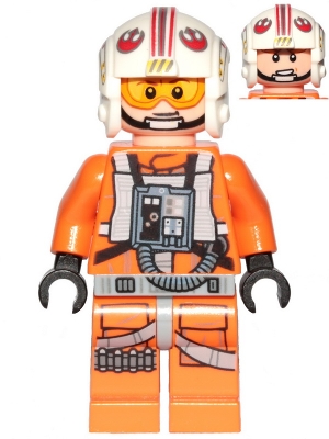 Luke Skywalker (Pilot, Printed Legs, Visor Up / Down, Askew Front Panel)
Komplett i god stand.