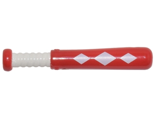Minifigure, Utensil Baseball Bat 4L with White Grip Handle and 3 White Diamonds Pattern
I god stand.
