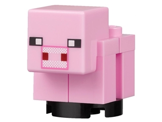 Minecraft Pig, Baby (White Snout with Dark Pink Outline) - Brick Built
I god stand.