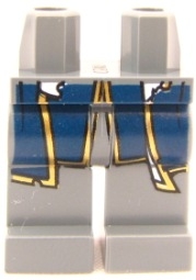 Hips and Legs with Tattered Dark Blue Coattails with Gold Trim Pattern
I god stand.