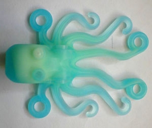 Octopus with Marbled Glow In Dark Opaque Pattern
I god stand.