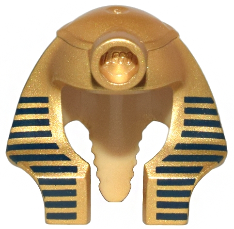 Minifigure, Headgear Headdress Mummy with Dark Blue Stripes on Metallic Gold Surface Pattern
I god stand.