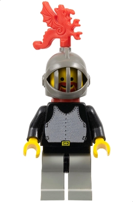 Breastplate - Black, Light Gray Legs with Black Hips, Dark Gray Grille Helmet, Red Plastic Cape
Komplett i god stand.