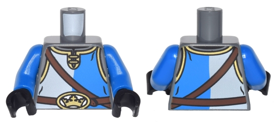 Torso Castle King's Knight Shirt, Shoulder Strap and Crown on Buckle Pattern / Blue Arms / Black Hands
I god stand.