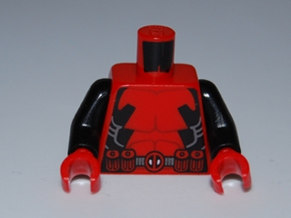 Torso Muscles Outline with Belt and Black Sides Pattern / Black Arms / Red Hands - Deadpool
I god stand.