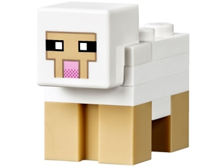 Minecraft Sheep, White, Plate 2 x 2 on Back - Brick Built
Komplett i god stand.